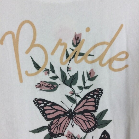 Wildfox Womens Bride Butterflies Make Up Lounge Open Front Robe White Sz Small - Picture 8 of 8